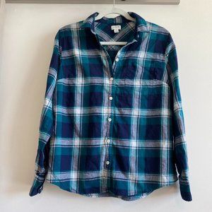 J. Crew Blue Flannel Shirt